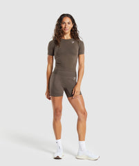 Vital Tight T-Shirt Penny Brown Marl