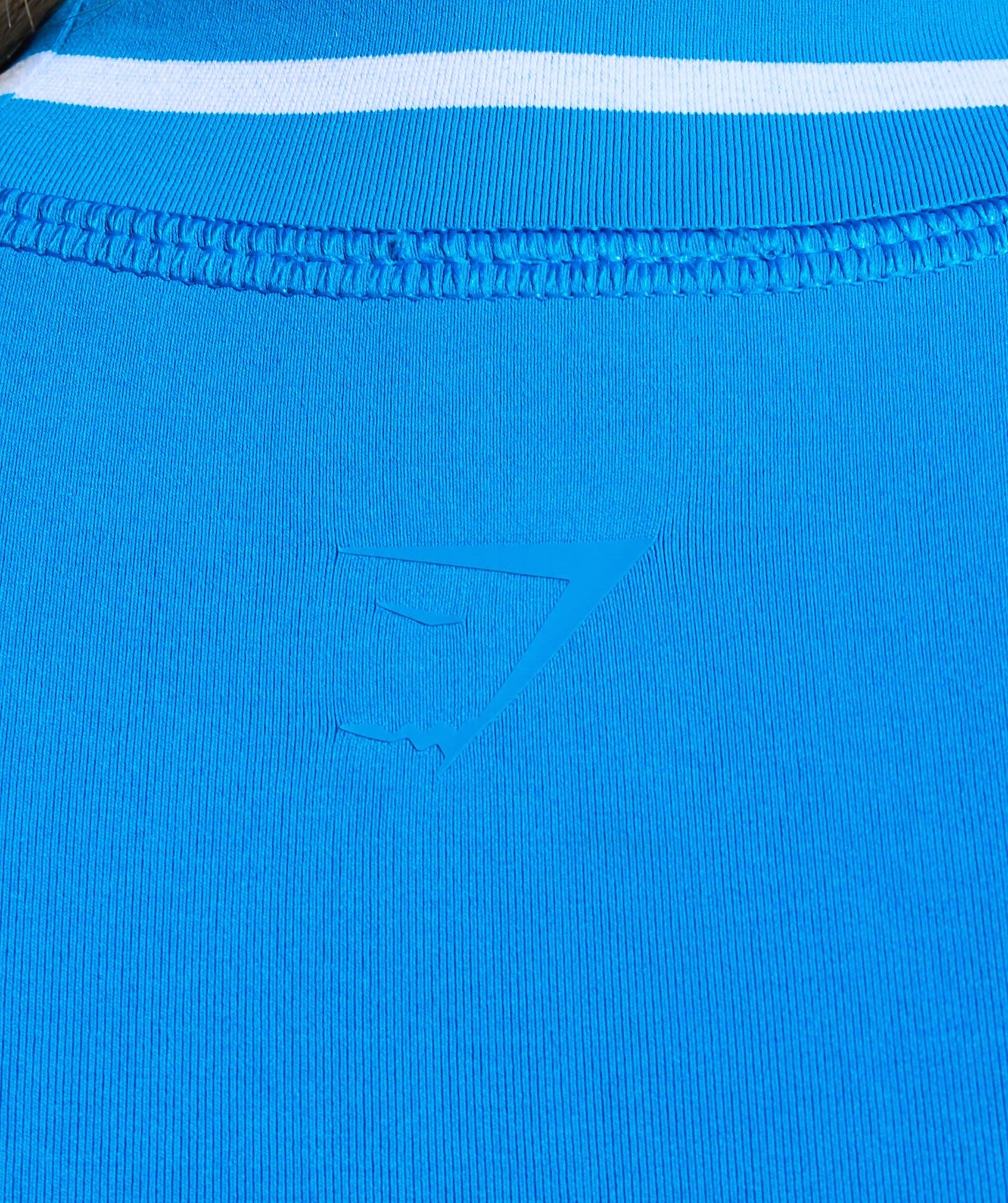 Contrast Seamless T-Shirt Barbell Blue