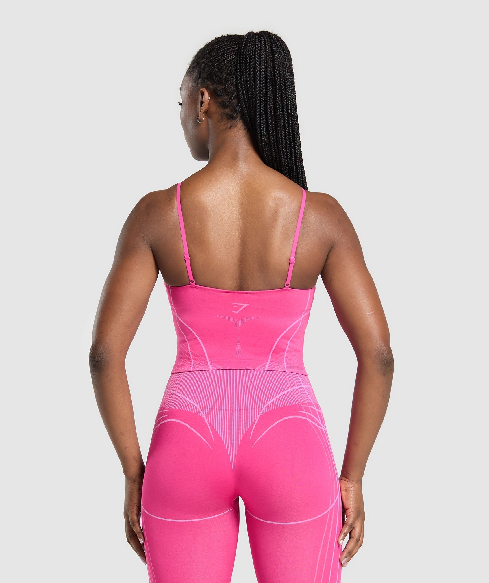 Apex Seamless Midi Tank With Shelf Valley Pink/Sour Pink