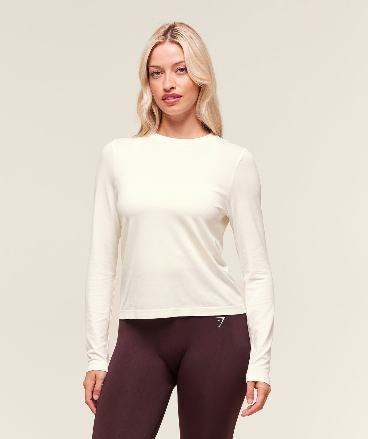 Everyday Seamless Long Sleeve Top Soft White