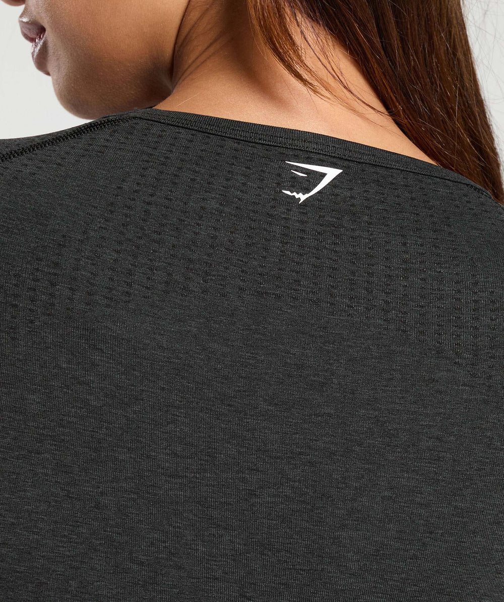 Vital Long Sleeve Top Black Marl
