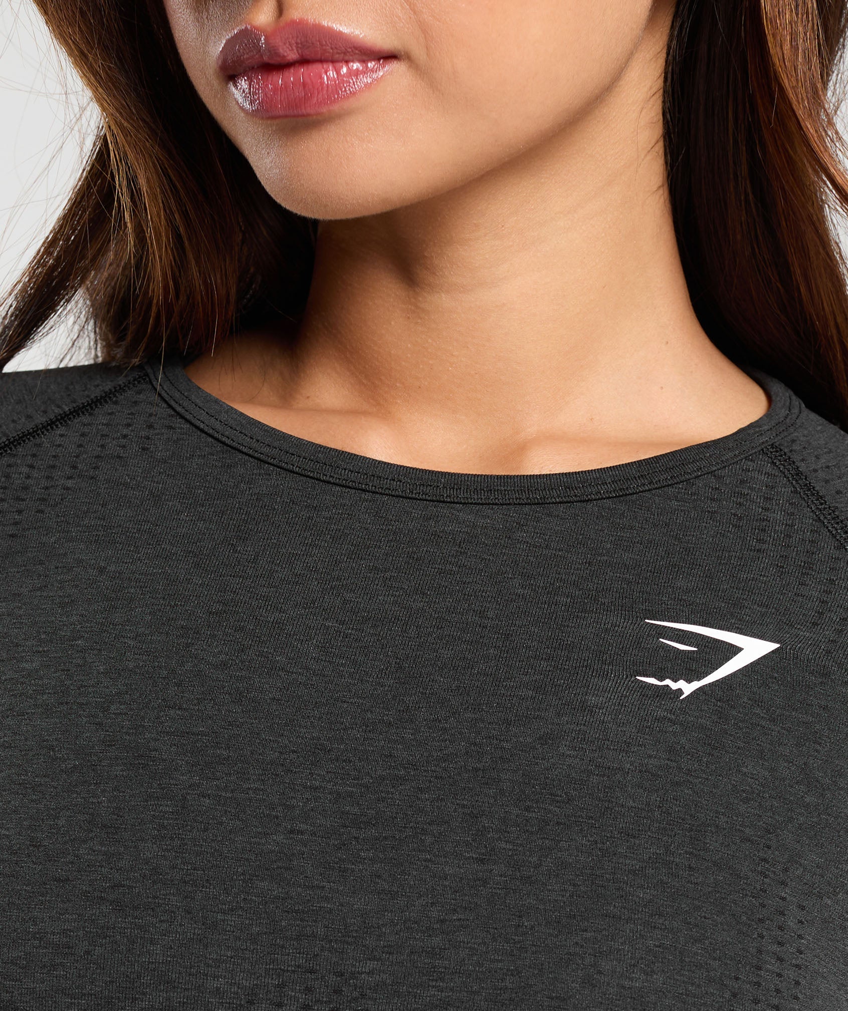 Vital Long Sleeve Top Black Marl