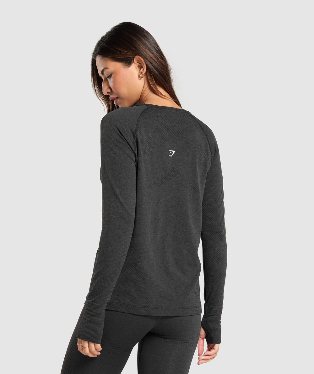Vital Light Long Sleeve Top Black Marl