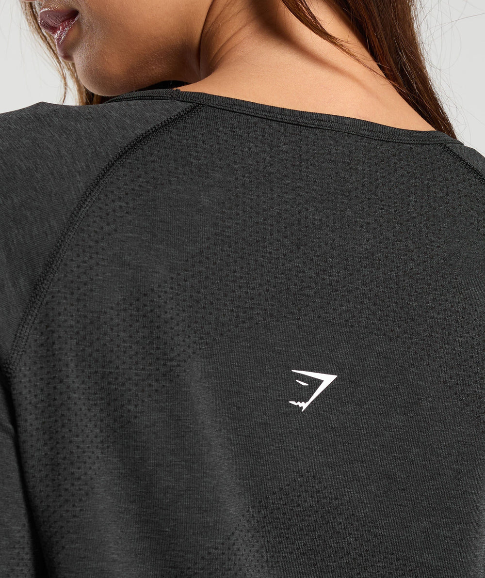 Vital Light Long Sleeve Top Black Marl