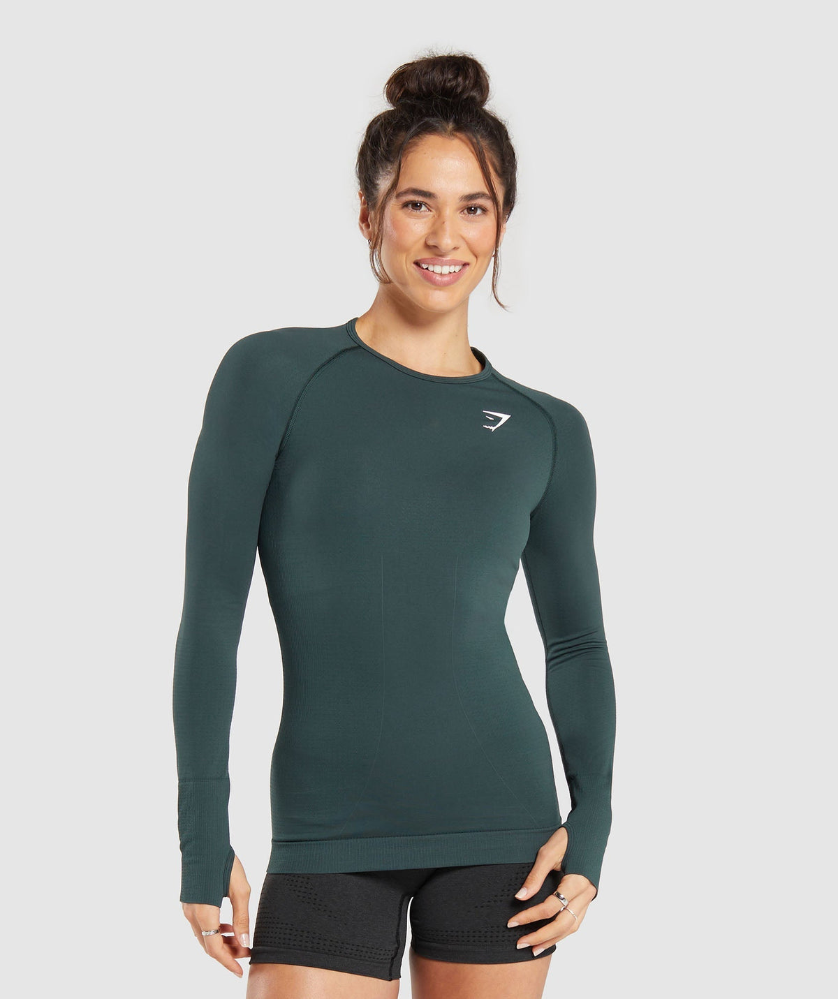 Vital Long Sleeve Top Woodland Green Marl