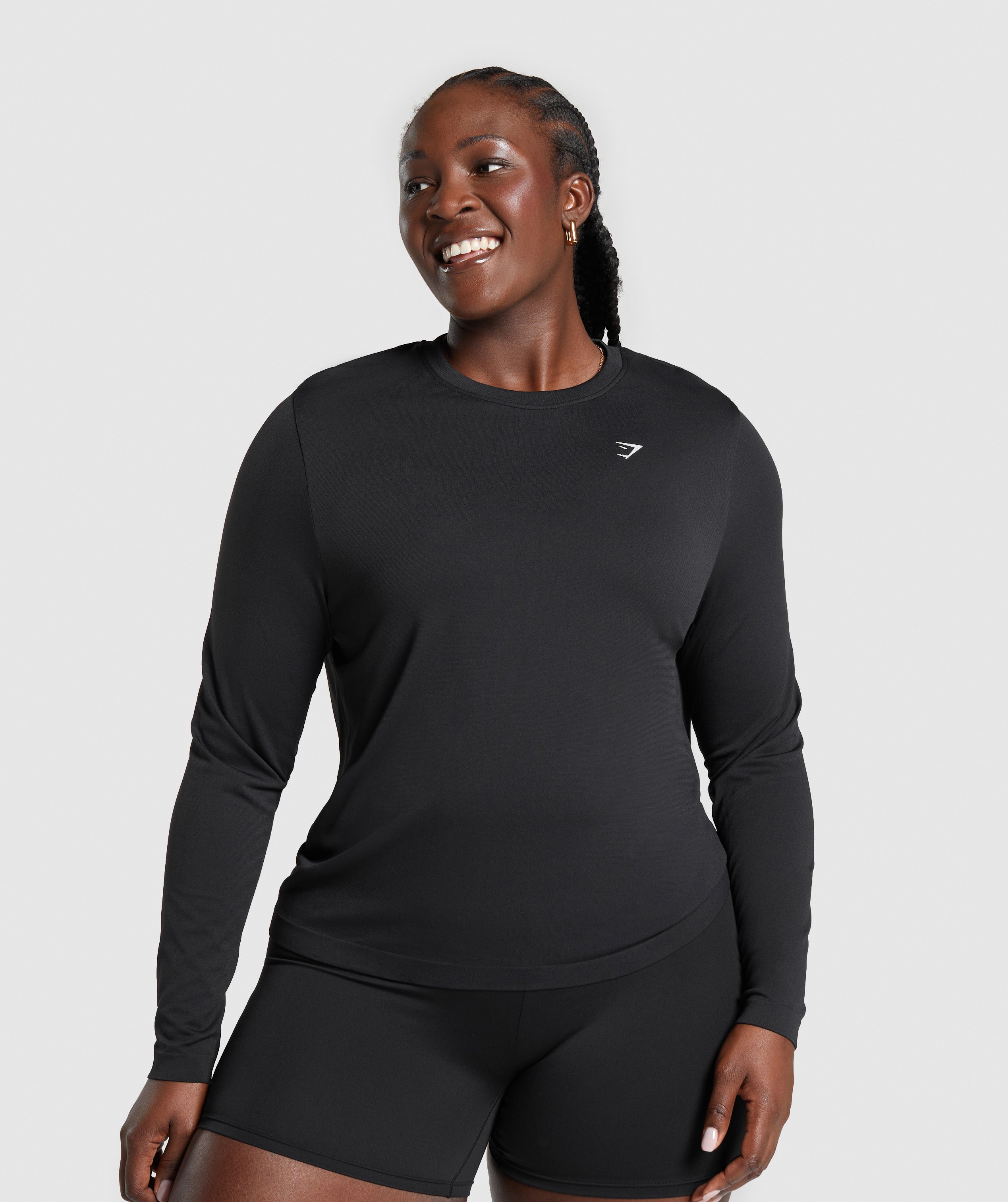 Everyday Seamless Long Sleeve Top Black