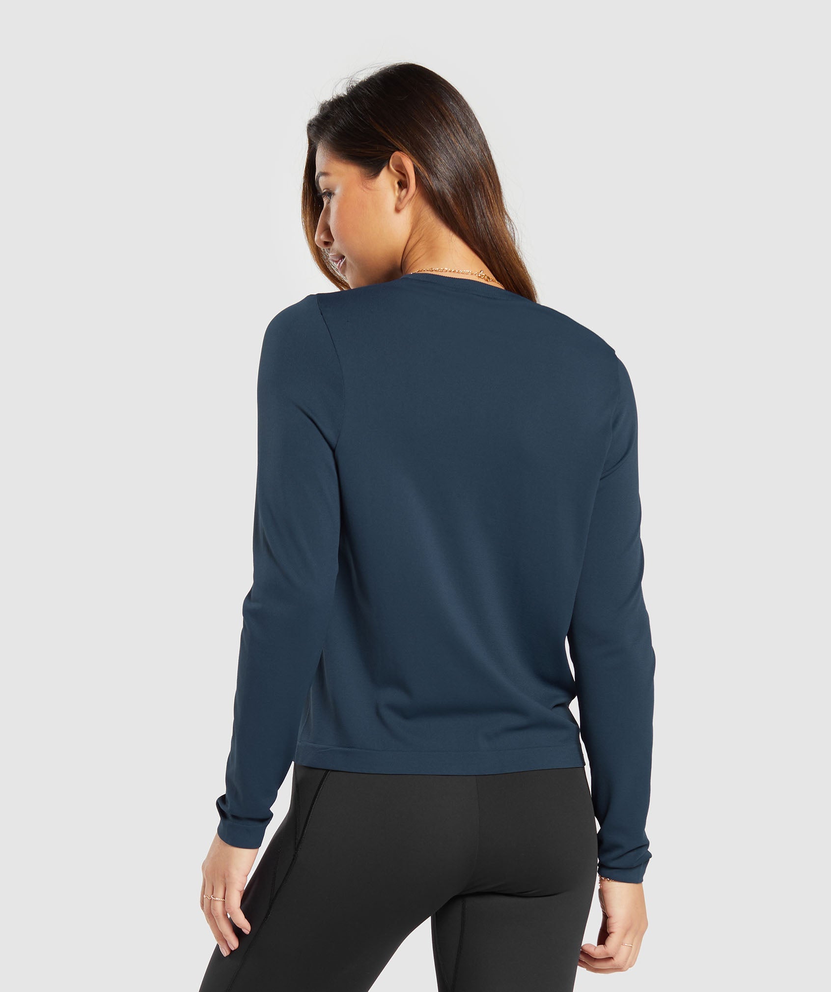 Everyday Seamless Long Sleeve Top Navy