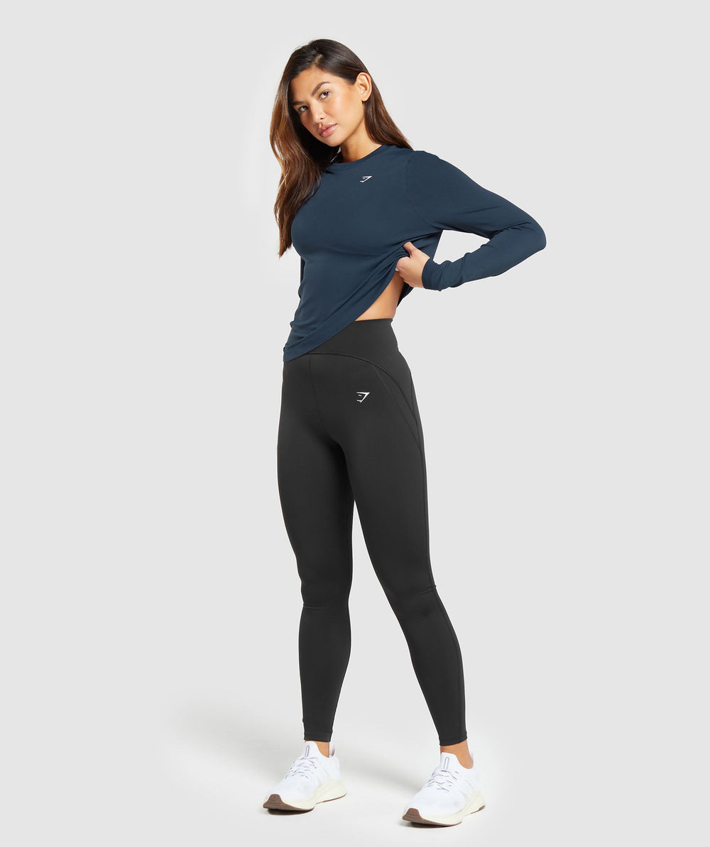 Everyday Seamless Long Sleeve Top Navy