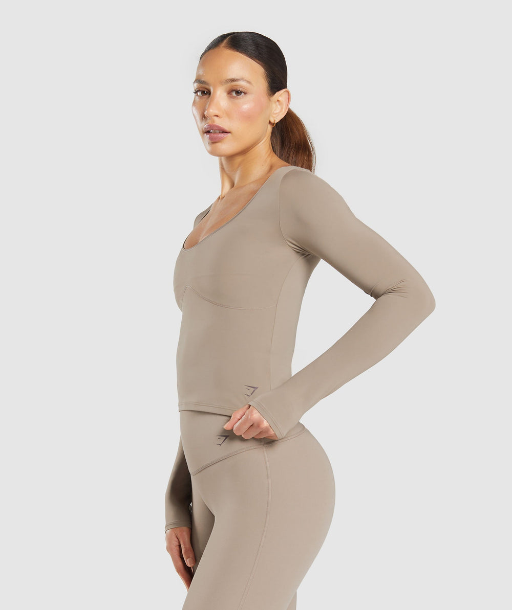 Elevate Long Sleeve Top Lifestyle Brown