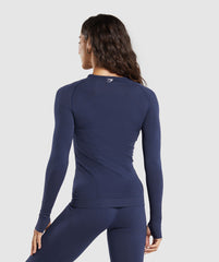 Vital Long Sleeve Top Heavy Blue Marl