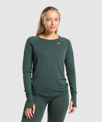 Vital Light Long Sleeve Top Woodland Green Marl