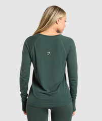 Vital Light Long Sleeve Top Woodland Green Marl
