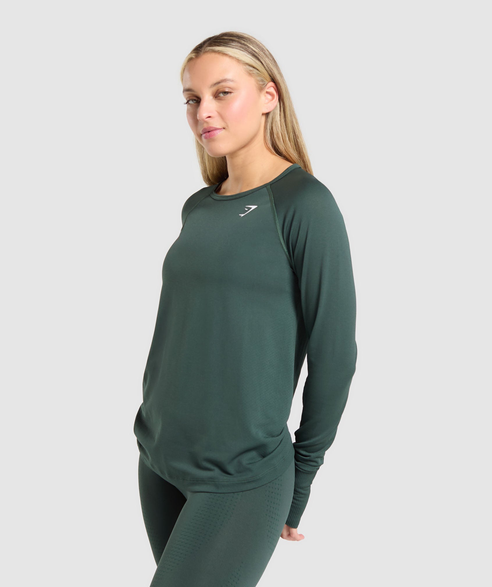 Vital Light Long Sleeve Top Woodland Green Marl