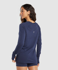Vital Light Long Sleeve Top Heavy Blue/ Marl
