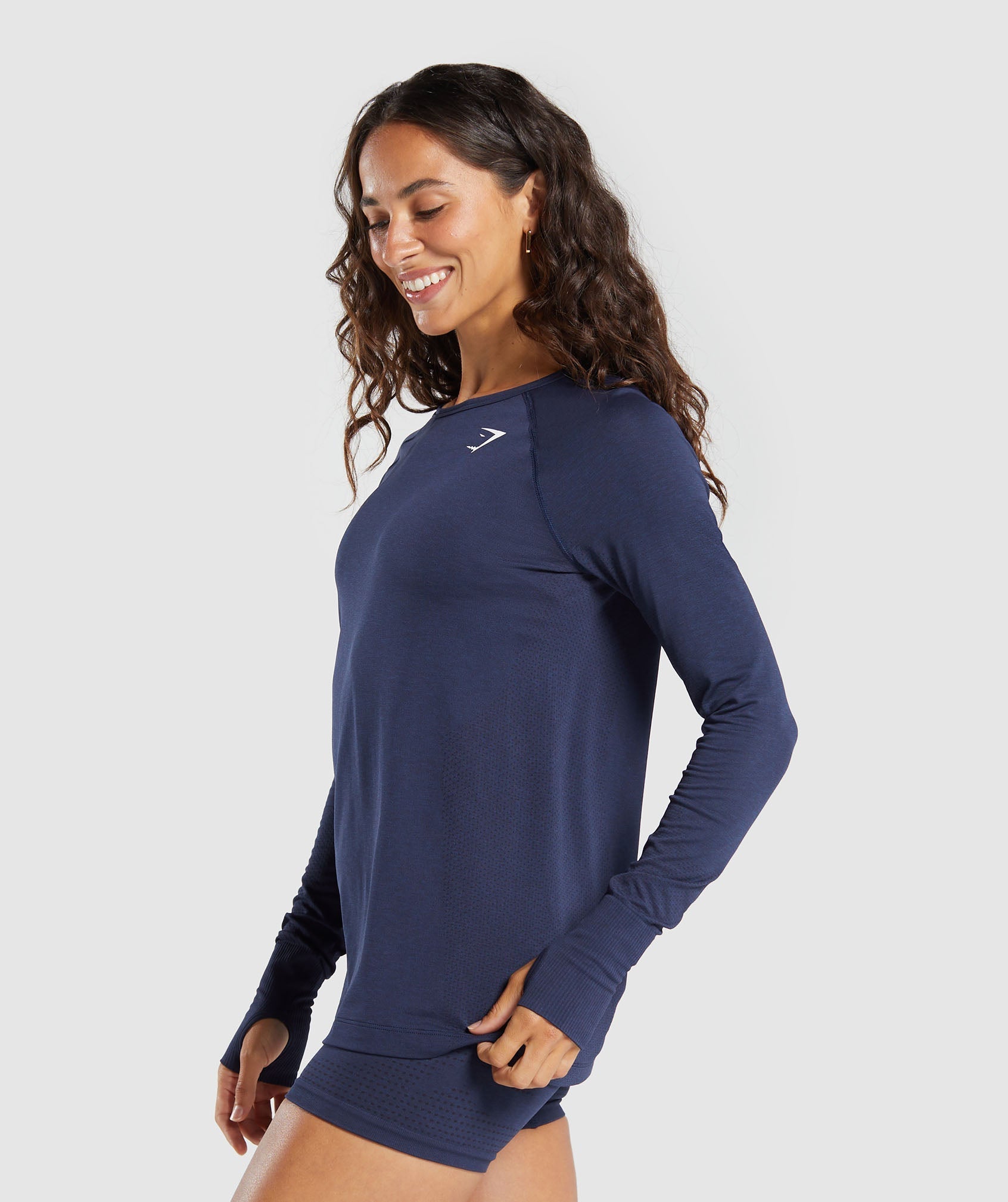 Vital Light Long Sleeve Top Heavy Blue/ Marl