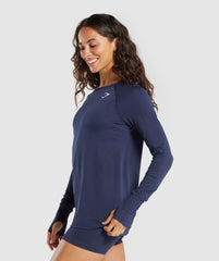 Vital Light Long Sleeve Top Heavy Blue/ Marl