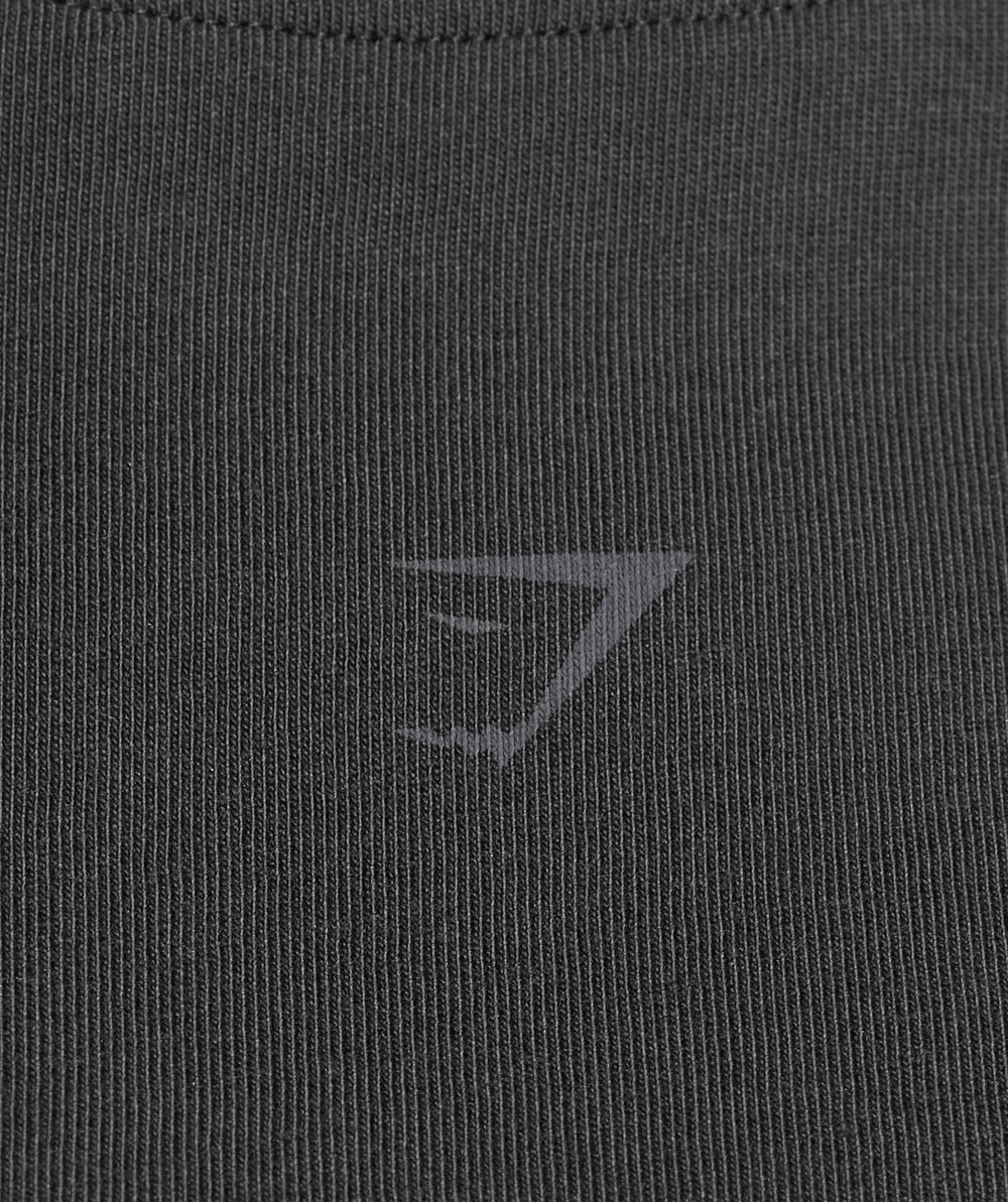 Wordmark Graphic Long Sleeve Top Black