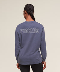 Trace Graphic Long Sleeve Top Weighted Purple