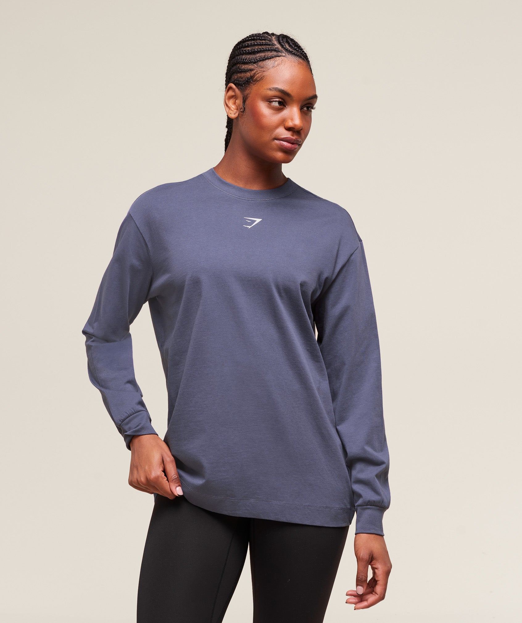 Trace Graphic Long Sleeve Top Weighted Purple