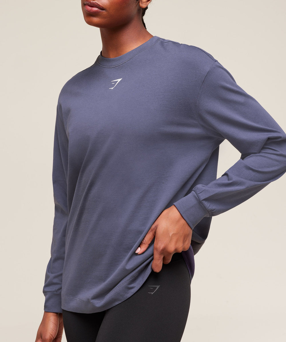 Trace Graphic Long Sleeve Top Weighted Purple