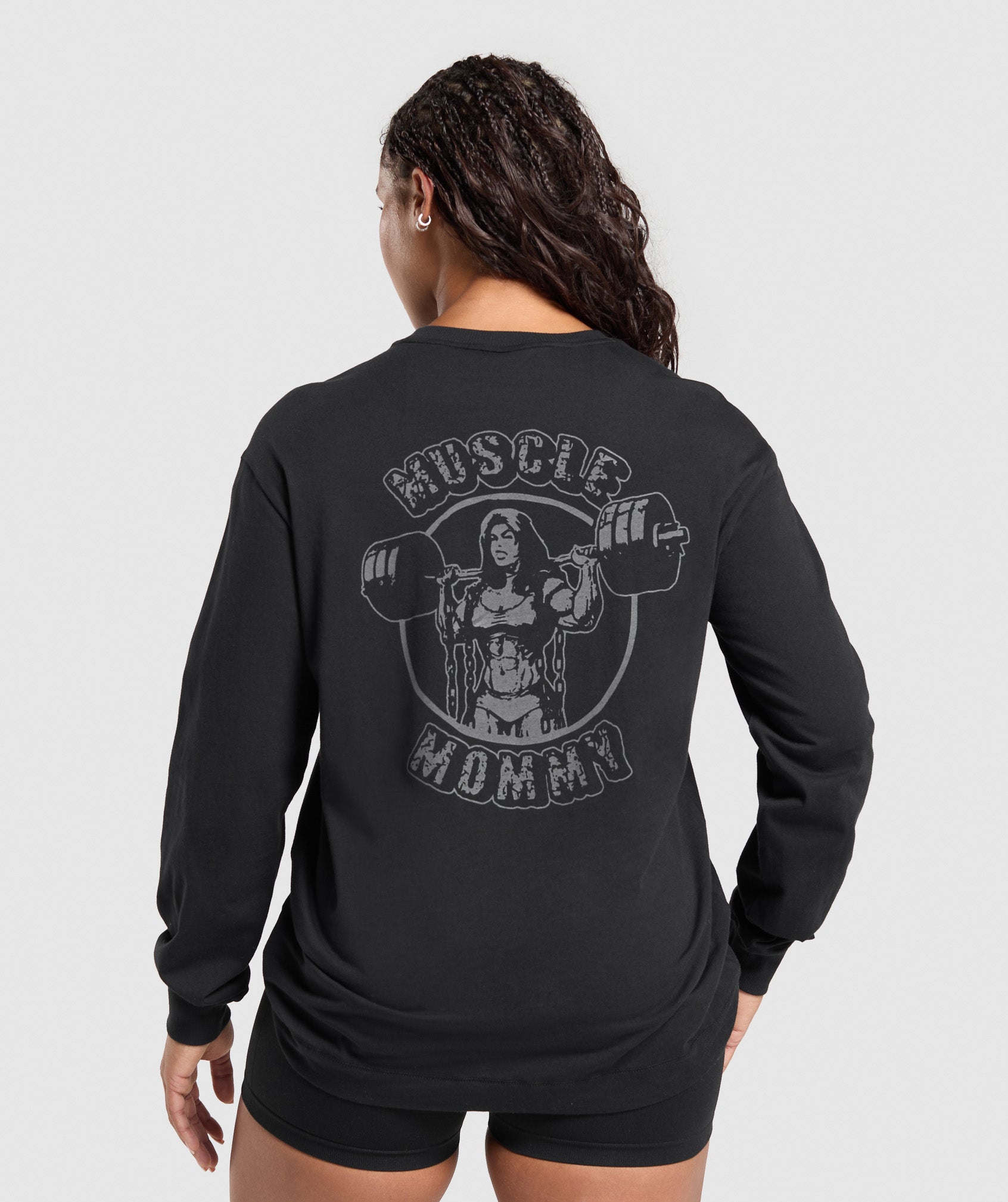 Gritty Muscle Mommy Long Sleeve Top Black