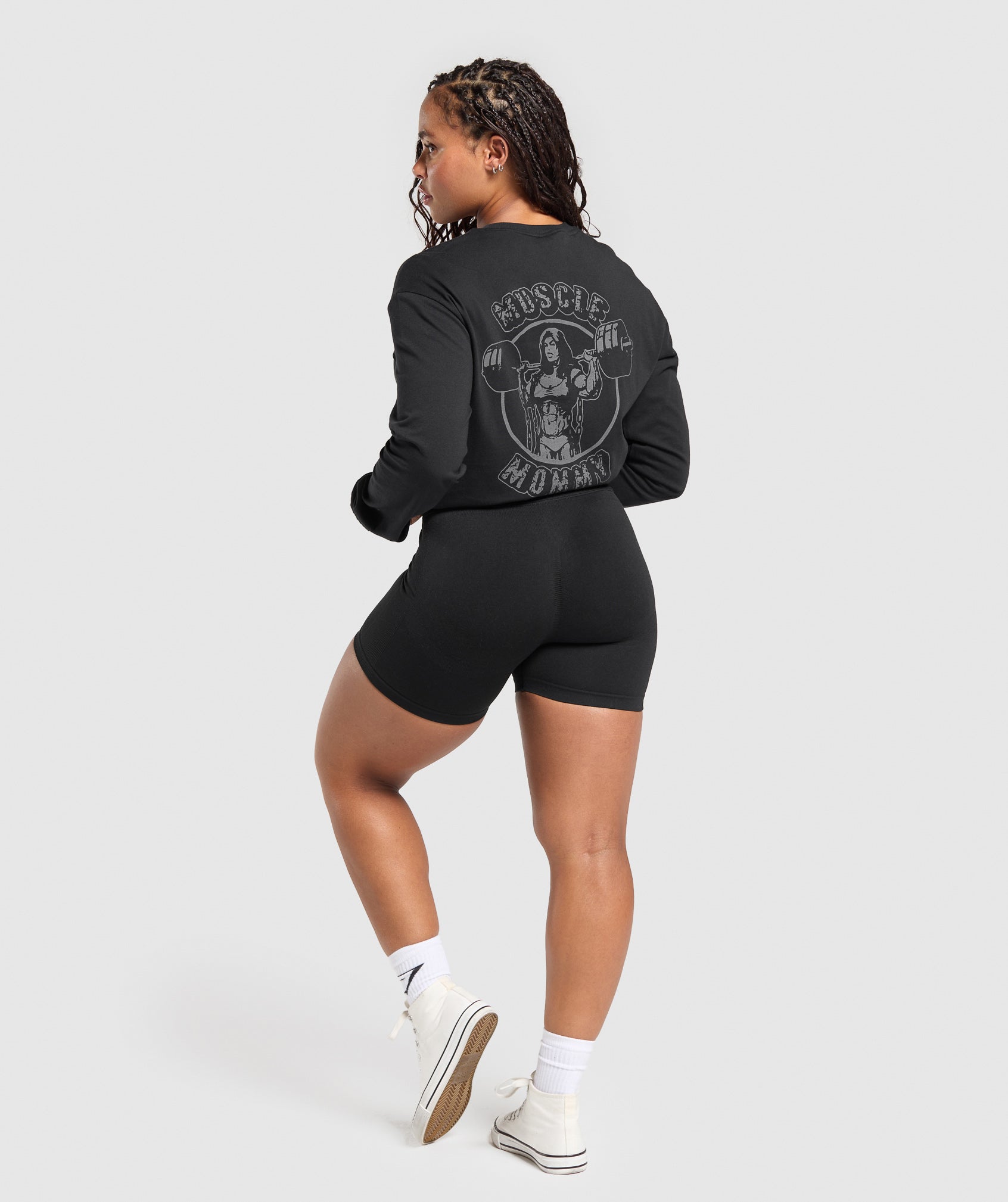 Gritty Muscle Mommy Long Sleeve Top Black