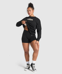 Lifting Essentials Graphic Long Sleeve Top Black