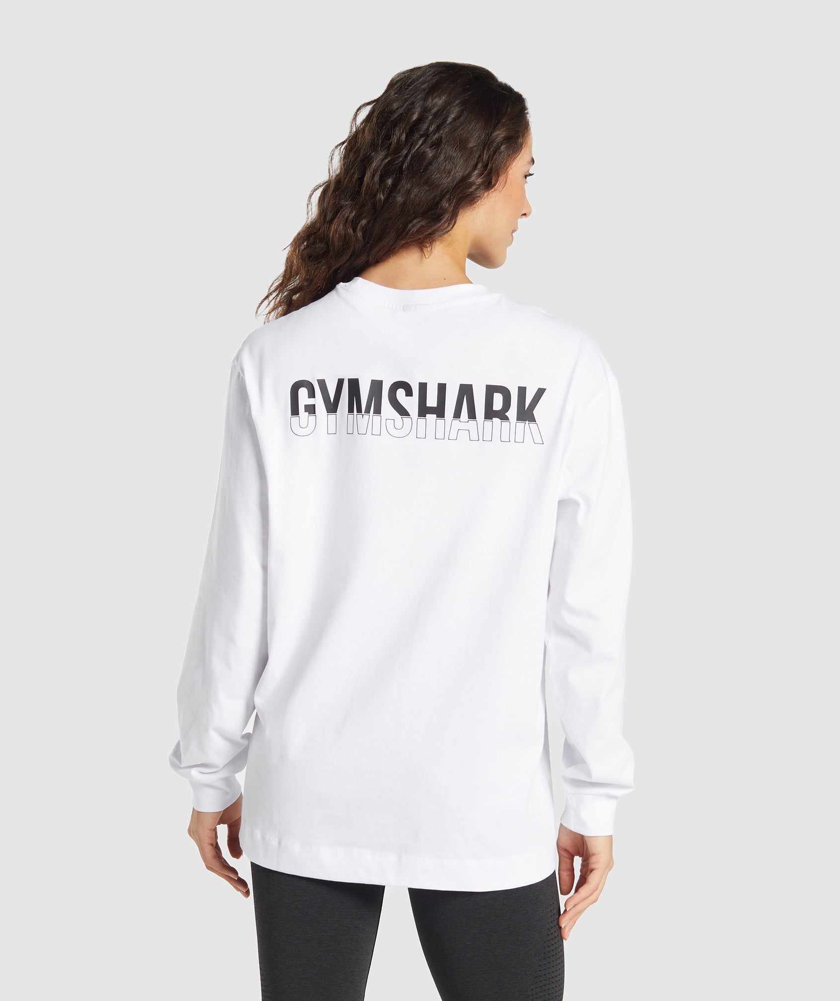 Fraction Long Sleeve T-Shirt White