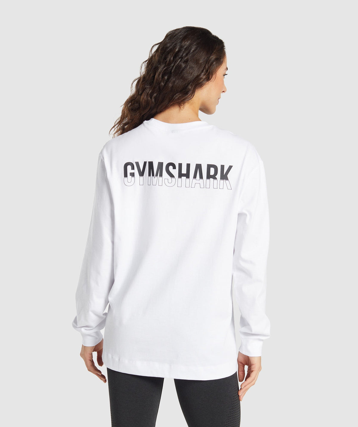 Fraction Long Sleeve T-Shirt White