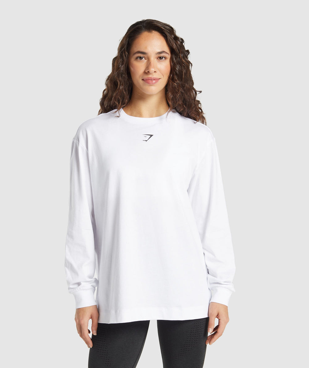 Fraction Long Sleeve T-Shirt White
