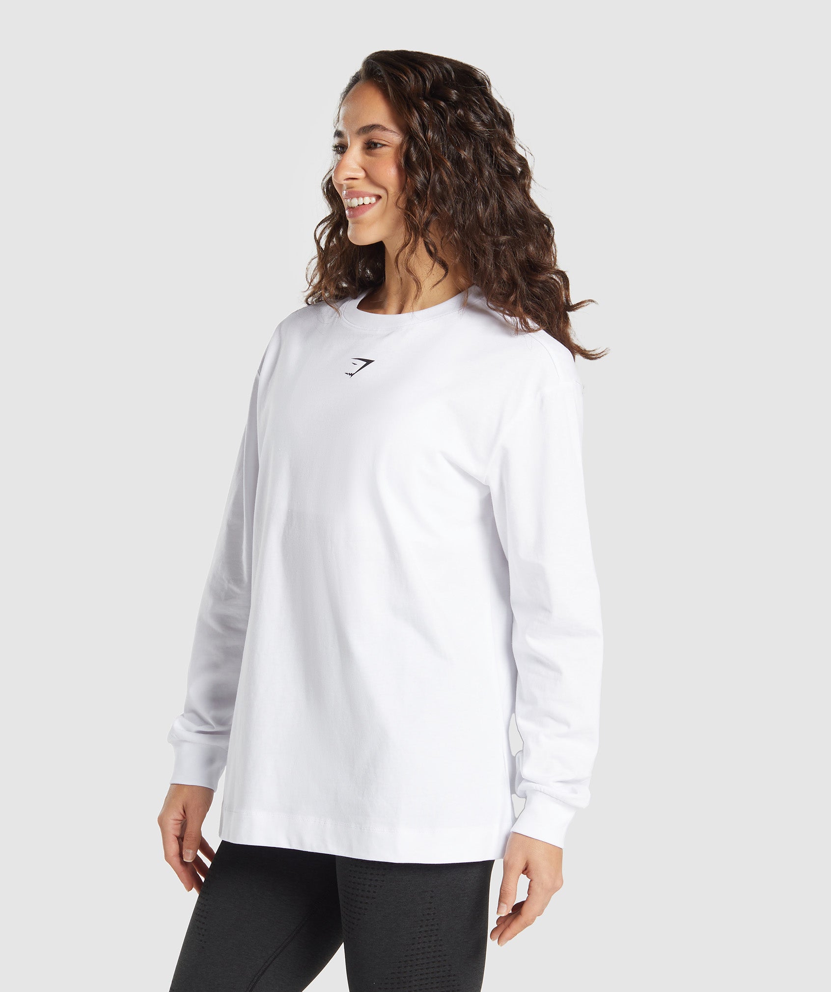 Fraction Long Sleeve T-Shirt White