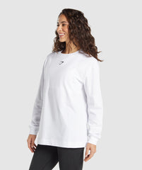 Fraction Long Sleeve T-Shirt White