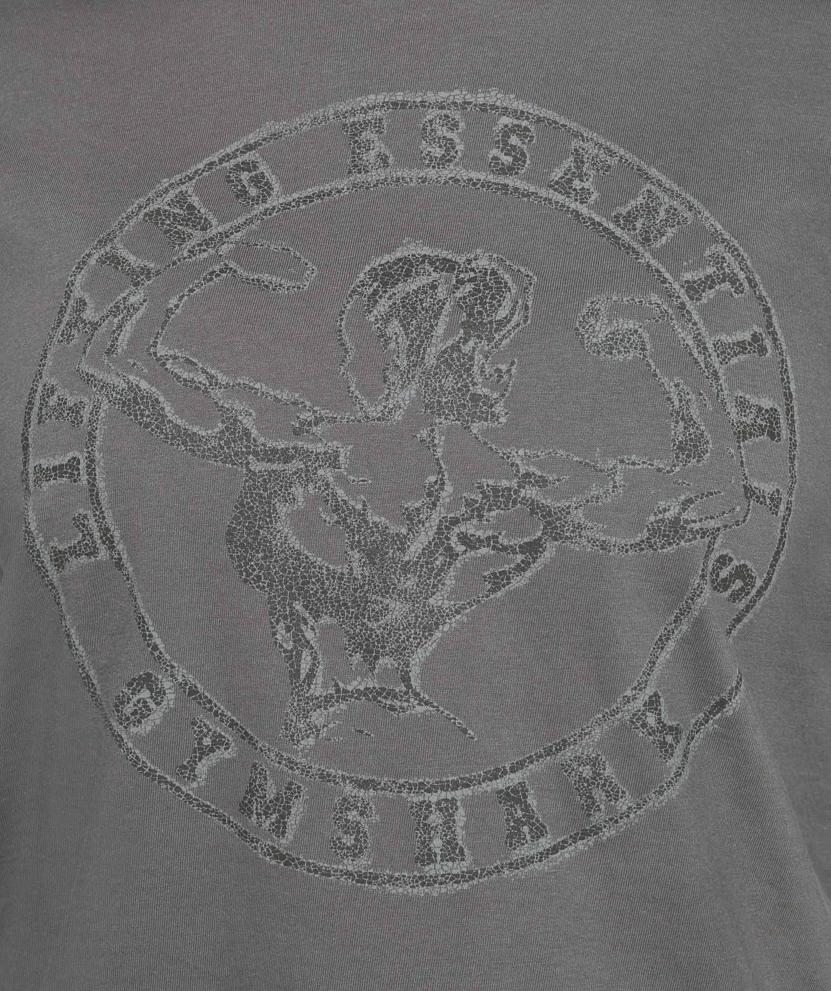 Back Gains Graphic Long Sleeve Top Graphite Grey