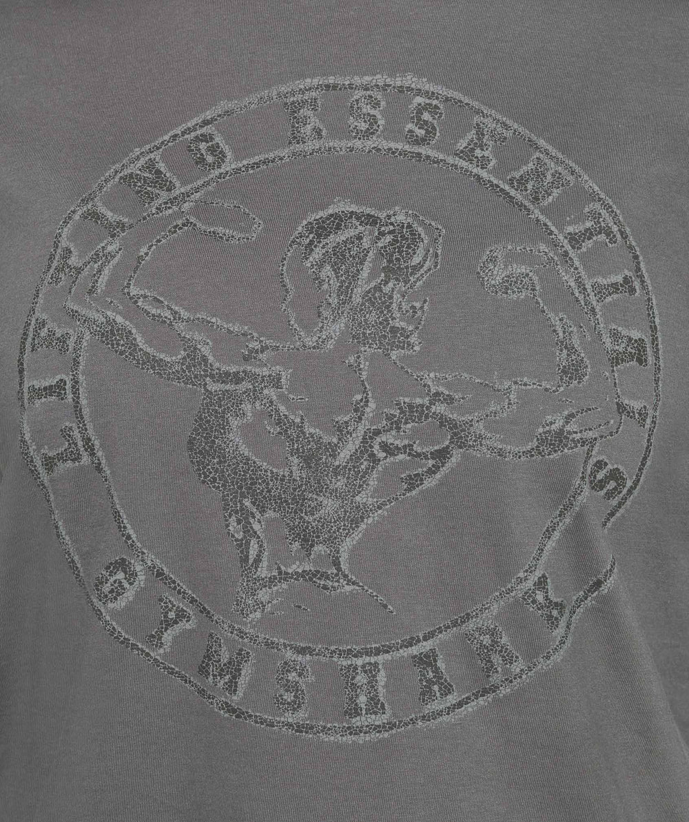 Back Gains Graphic Long Sleeve Top Graphite Grey
