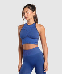 Sport Seamless Cropped Tank Force Blue/Pastel Blue