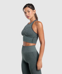 Sport Seamless Cropped Tank Victory Green/Discipline Green
