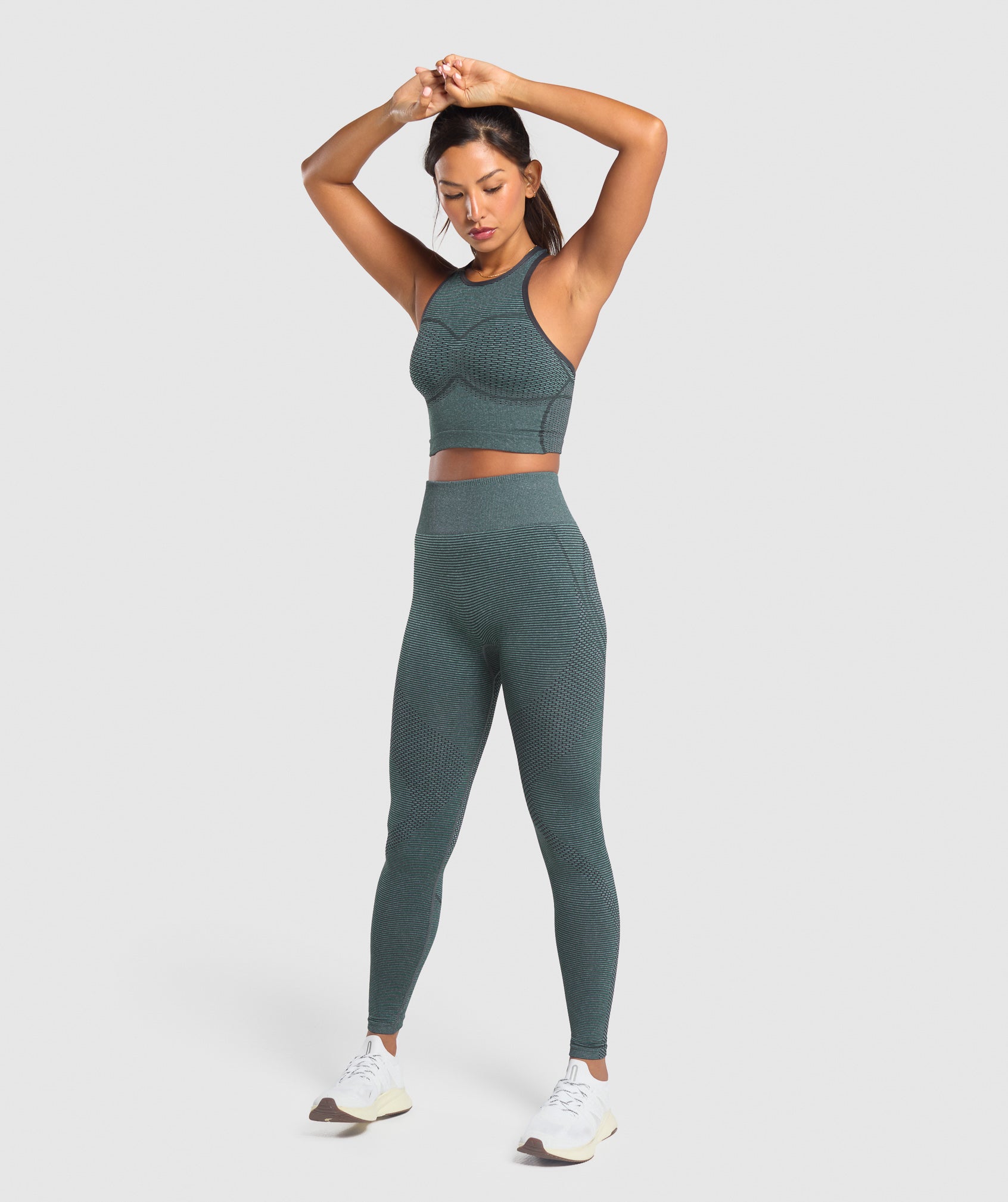 Sport Seamless Cropped Tank Victory Green/Discipline Green