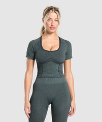 Sport Seamless Midi Top Victory Green/Discipline Green