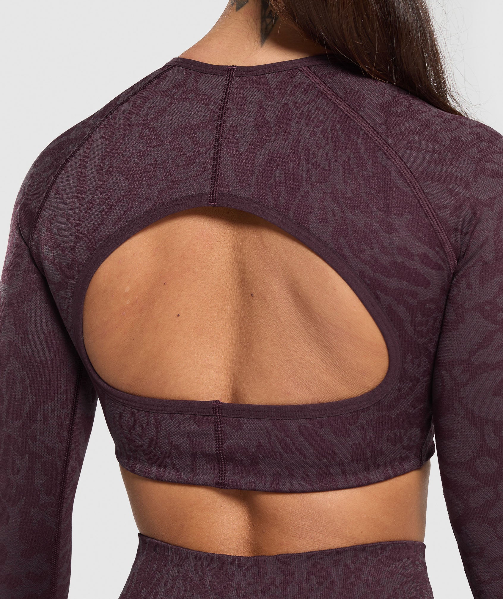 Adapt Safari Long Sleeve Crop Top Depth Purple/Greyed Purple