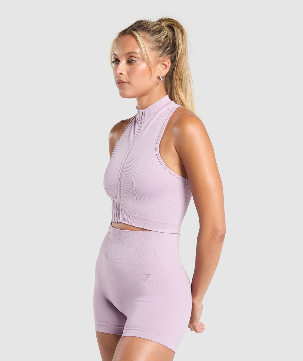 Corset Seamless Crop Tank Warm Lilac