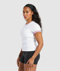 Lifting Baby T-Shirt White/Warm Lilac