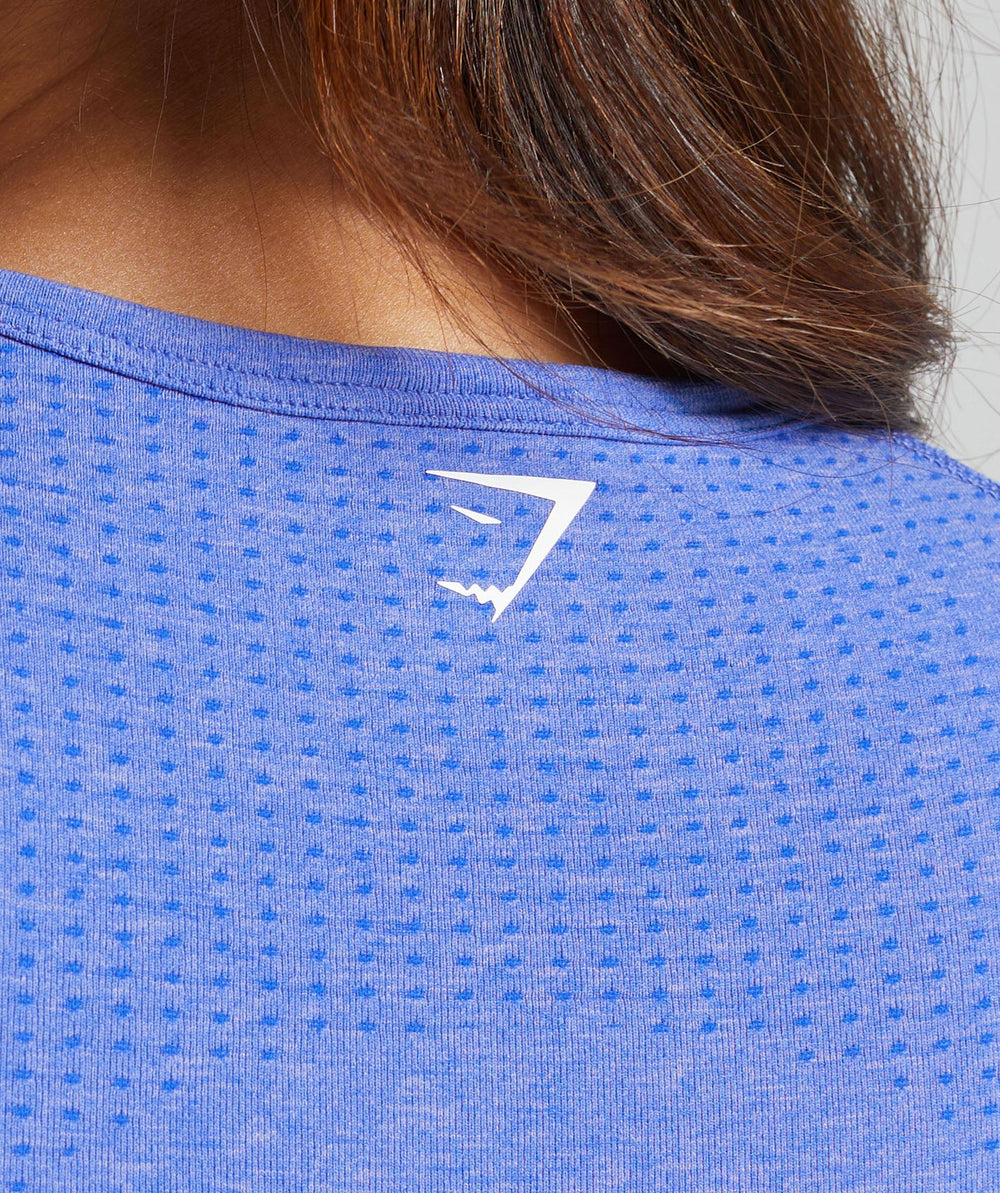 Vital Crop Top Lift Blue Marl