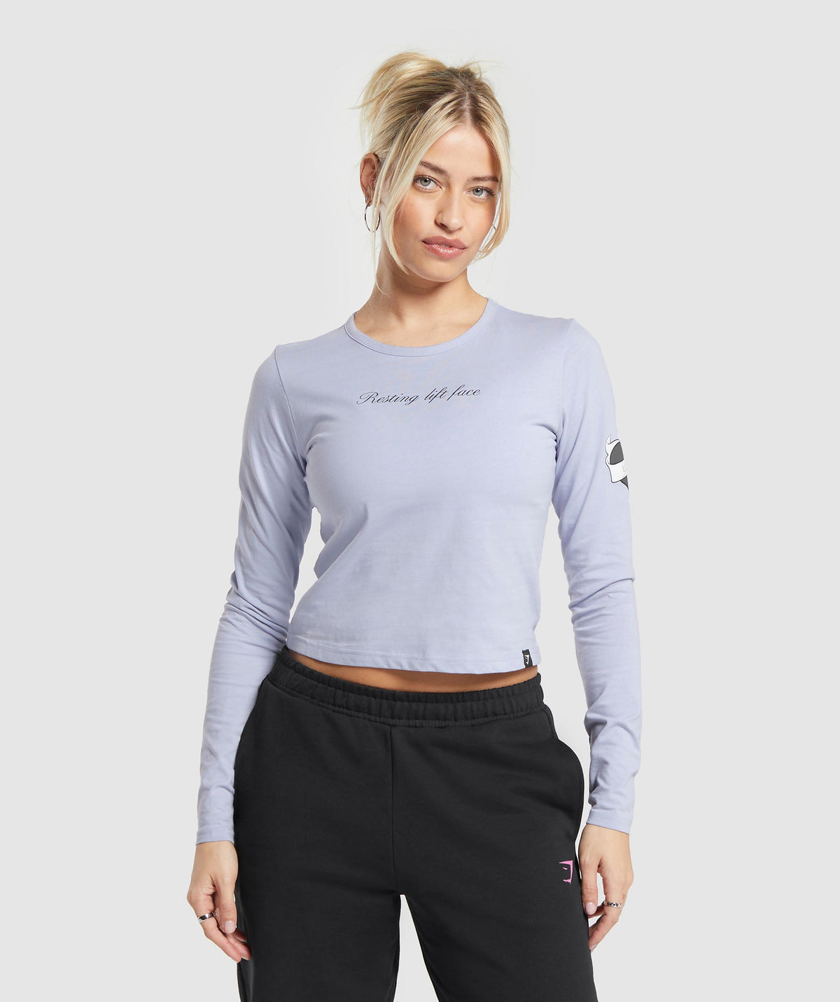 Tattoo Midi Long Sleeve T-Shirt Silver Lilac