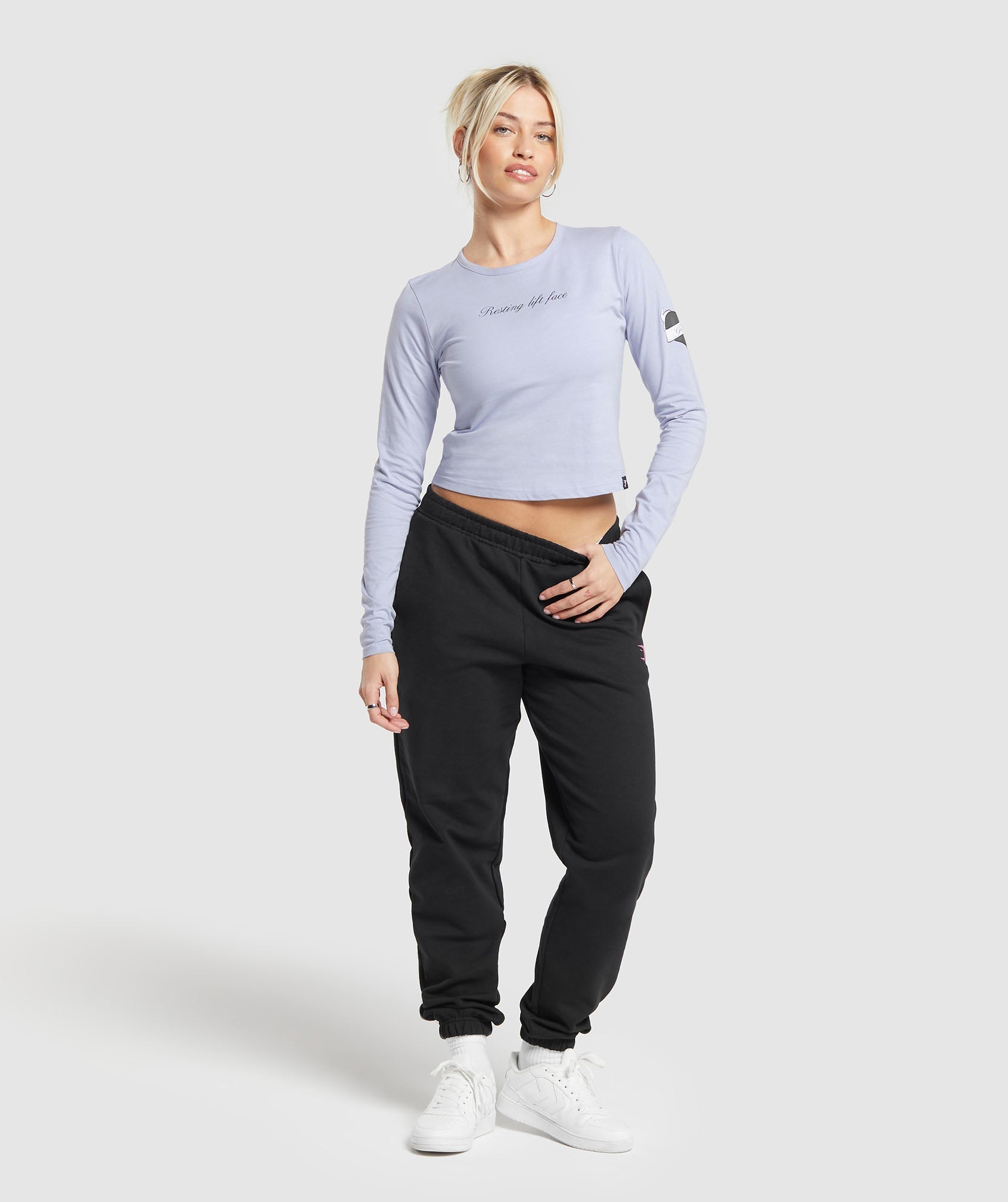 Tattoo Midi Long Sleeve T-Shirt Silver Lilac
