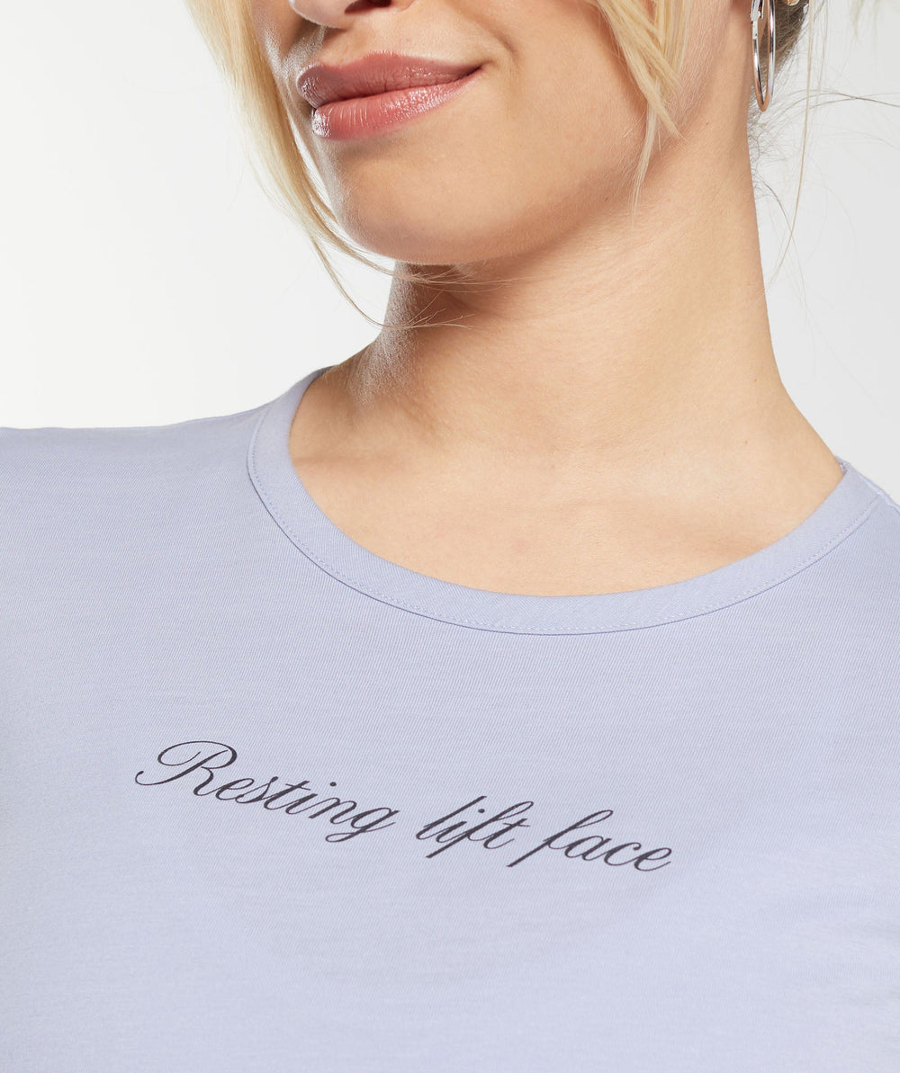 Tattoo Midi Long Sleeve T-Shirt Silver Lilac
