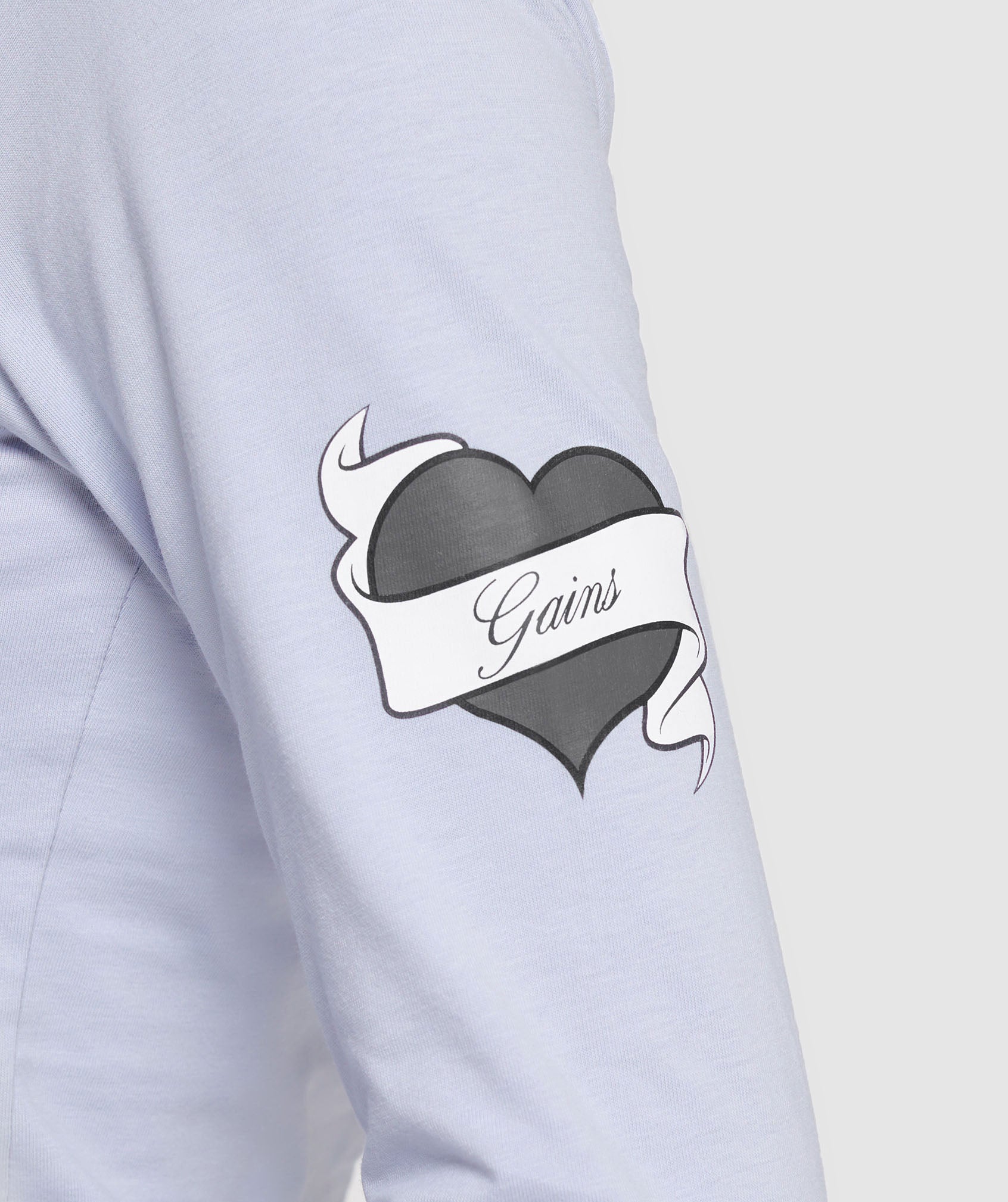 Tattoo Midi Long Sleeve T-Shirt Silver Lilac