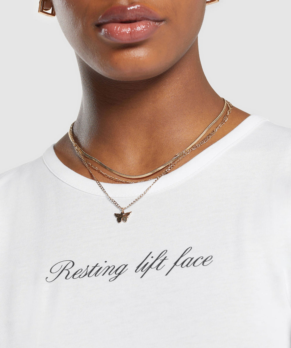 Tattoo Midi Long Sleeve T-Shirt White
