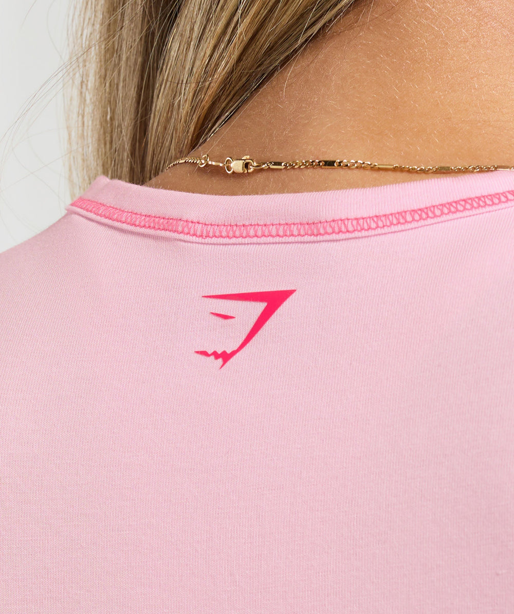 Your Plate or Mine Baby Tee Dolly Pink