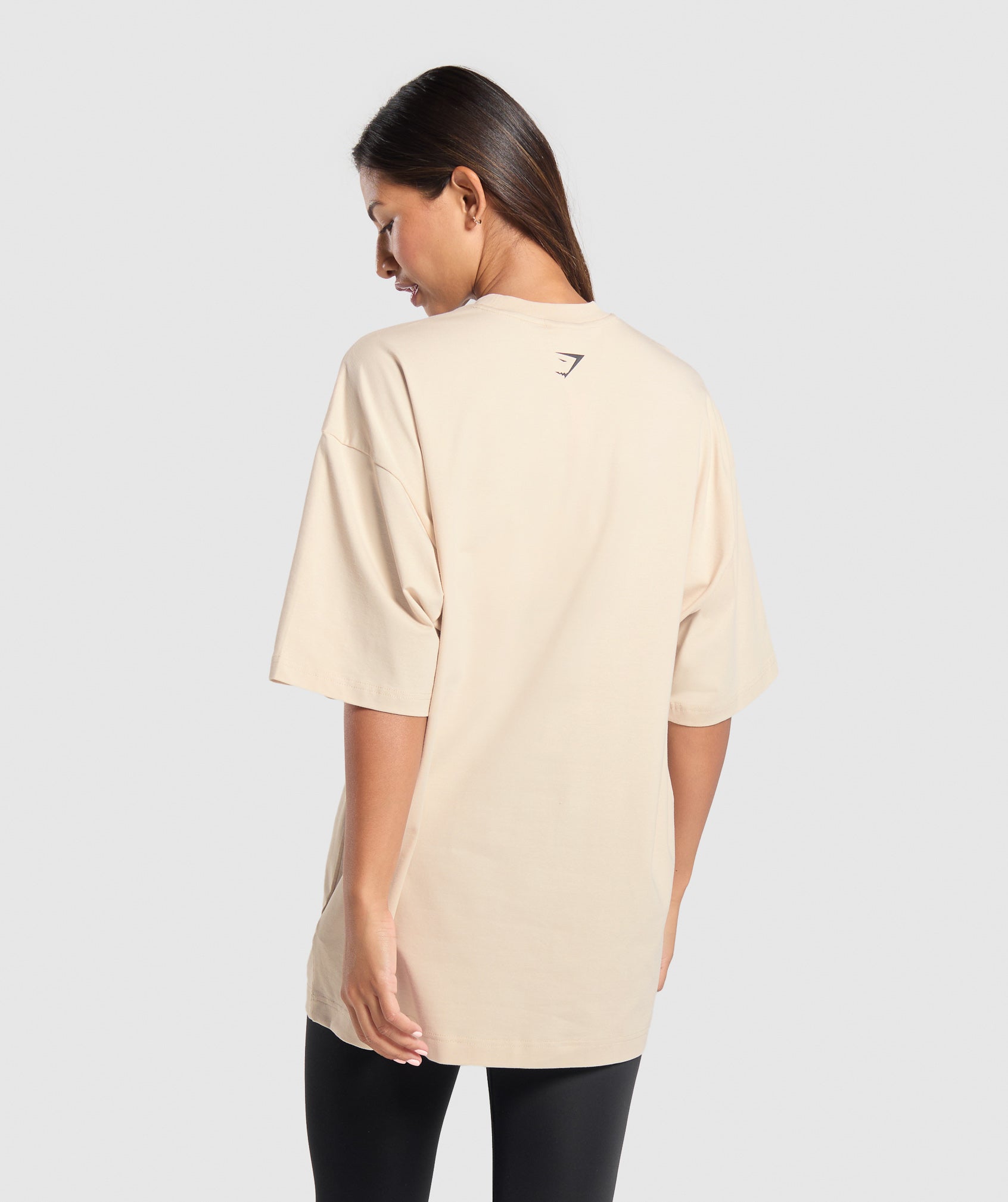 Elevate Chain Oversized T-Shirt Cream Beige