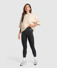 Elevate Chain Oversized T-Shirt Cream Beige